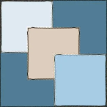 Seamless pattern on a square background - patchwork quilt. Design element. Stockillustratie