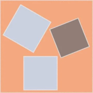 Seamless pattern on a square background - patchwork quilt. Design element. Stockillustratie