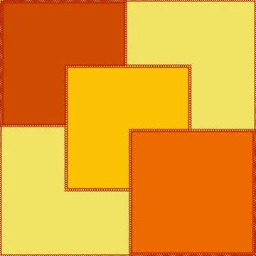 Seamless pattern on a square background - patchwork quilt. Design element. Stockillustratie