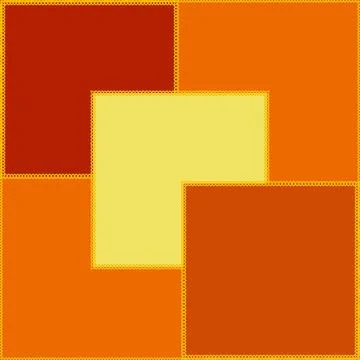 Seamless pattern on a square background - patchwork quilt. Design element. Stock Illustration