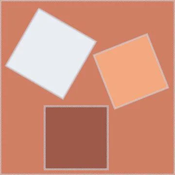 Seamless pattern on a square background - patchwork quilt. Design element. 库存插图