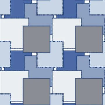 Seamless pattern on a square background - patchwork quilt. Design element. Stock Illustration