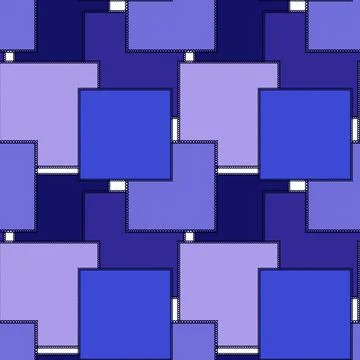 Seamless pattern on a square background - patchwork quilt. Design element. Stock Illustration