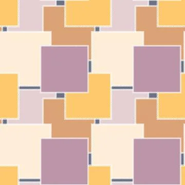 Seamless pattern on a square background - patchwork quilt. Design element. イラスト素材