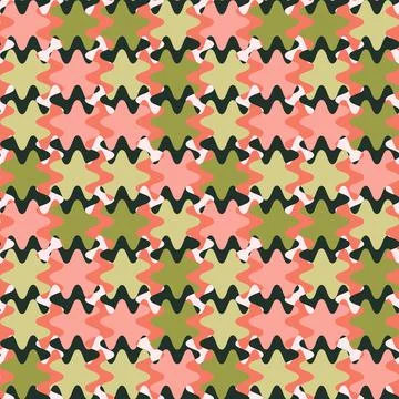 A seamless pattern on a square background is a patchwork mat made of differen Illustrazione stock