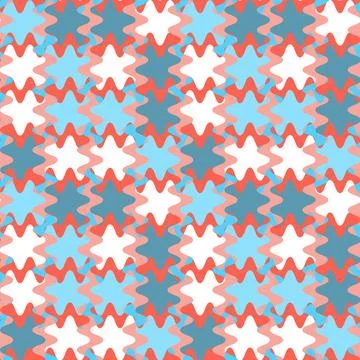 A seamless pattern on a square background is a patchwork mat made of differen 库存插图