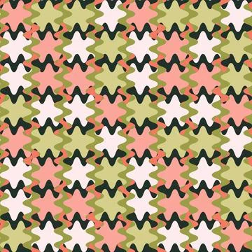 A seamless pattern on a square background is a patchwork mat made of differen 스톡 일러스트