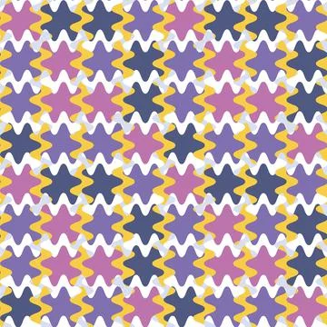 A seamless pattern on a square background is a patchwork mat made of differen Illustrazione stock