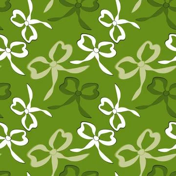 A seamless pattern on a square background is a ribbon bow Illustrazione stock
