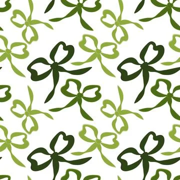 A seamless pattern on a square background is a ribbon bow Stock Illustration