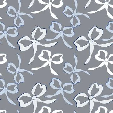 A seamless pattern on a square background is a ribbon bow Ilustración de archivo