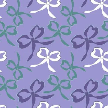 A seamless pattern on a square background is a ribbon bow Ilustración de archivo