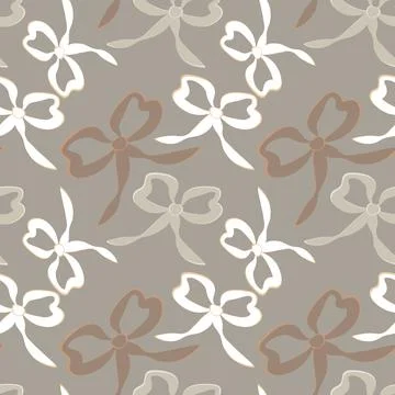 A seamless pattern on a square background is a ribbon bow Illustrazione stock
