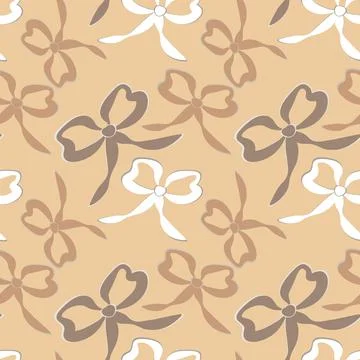 A seamless pattern on a square background is a ribbon bow Stockillustratie