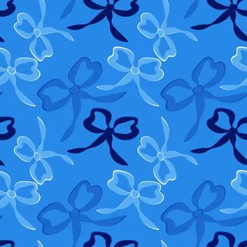 A seamless pattern on a square background is a ribbon bow Stockillustratie