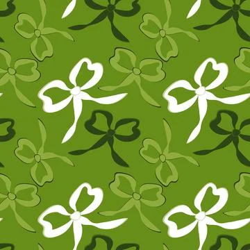 A seamless pattern on a square background is a ribbon bow Stock Illustration