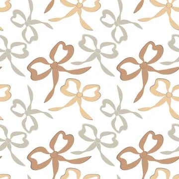 A seamless pattern on a square background is a ribbon bow Ilustración de archivo