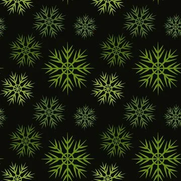 A seamless pattern on a square background is snowflakes. Design element Stock Illustration