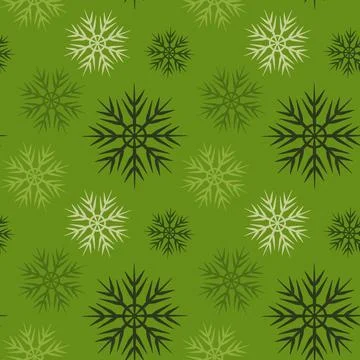 A seamless pattern on a square background is snowflakes. Design element Stock Illustration