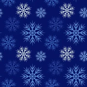 A seamless pattern on a square background is snowflakes. Design element Stockillustratie