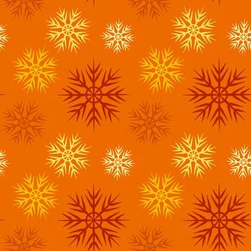 A seamless pattern on a square background is snowflakes. Design element Stock Illustration