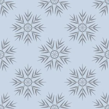A seamless pattern on a square background is snowflakes. Design element Stock-Illustration