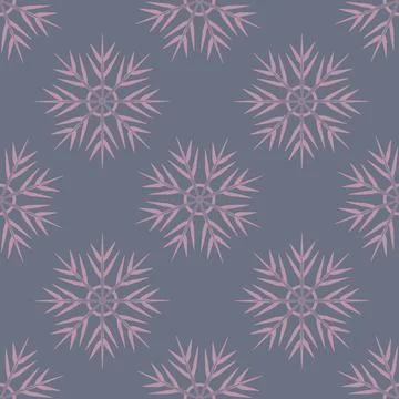 A seamless pattern on a square background is snowflakes. Design element Illustrazione stock