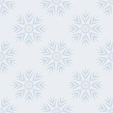 A seamless pattern on a square background is snowflakes. Design element Stock Illustration