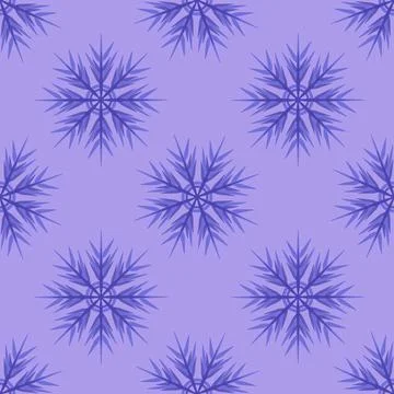 A seamless pattern on a square background is snowflakes. Design element 스톡 일러스트