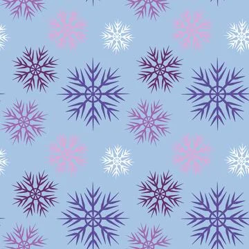A seamless pattern on a square background is snowflakes. Design element Illustrazione stock