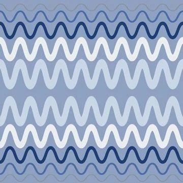 Seamless pattern on a square background - waves and zigzags. Design element 스톡 일러스트
