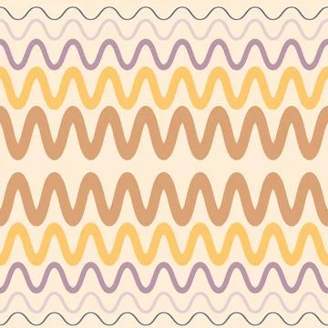 Seamless pattern on a square background - waves and zigzags. Design element Stock Illustration