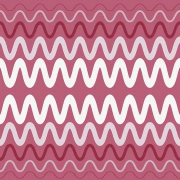 Seamless pattern on a square background - waves and zigzags. Design element Illustrazione stock