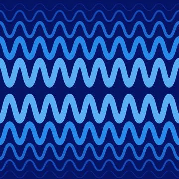 Seamless pattern on a square background - waves and zigzags. Design element Illustrazione stock