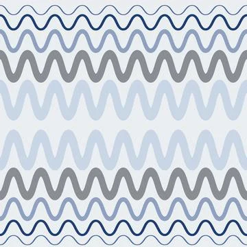 Seamless pattern on a square background - waves and zigzags. Design element Stock Illustration