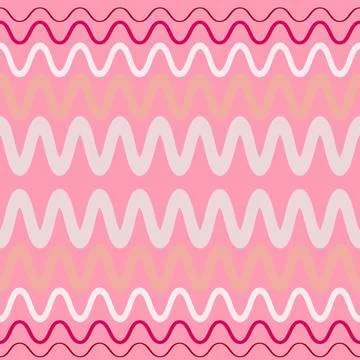 Seamless pattern on a square background - waves and zigzags. Design element Stock Illustration