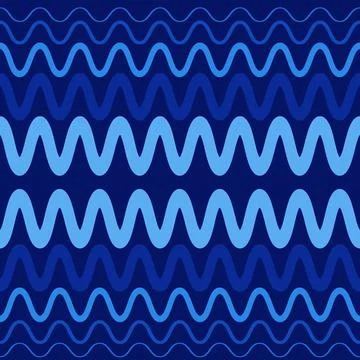 Seamless pattern on a square background - waves and zigzags. Design element Illustrazione stock