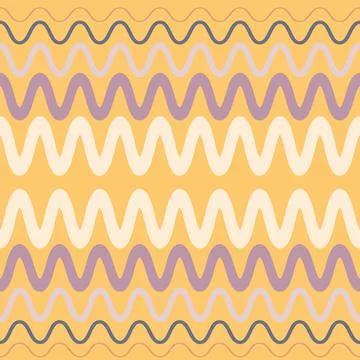Seamless pattern on a square background - waves and zigzags. Design element Illustrazione stock