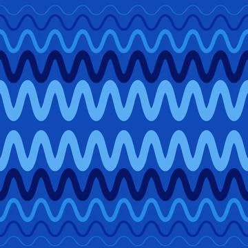Seamless pattern on a square background - waves and zigzags. Design element Illustrazione stock