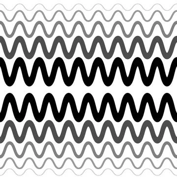 Seamless pattern on a square background - waves and zigzags. Design element Stock Illustration