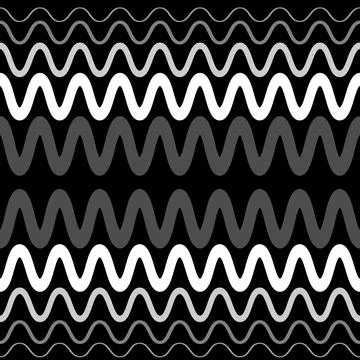 Seamless pattern on a square background - waves and zigzags. Design element Illustrazione stock