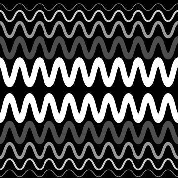Seamless pattern on a square background - waves and zigzags. Design element 스톡 일러스트