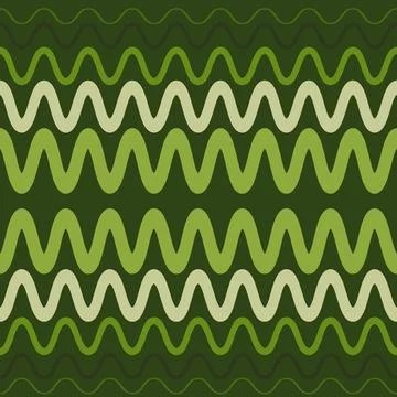 Seamless pattern on a square background - waves and zigzags. Design element Illustrazione stock