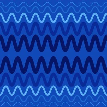 Seamless pattern on a square background - waves and zigzags. Design element 스톡 일러스트