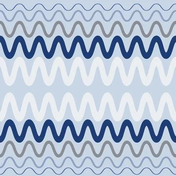 Seamless pattern on a square background - waves and zigzags. Design element Illustrazione stock