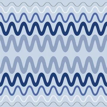 Seamless pattern on a square background - waves and zigzags. Design element Stock Illustration