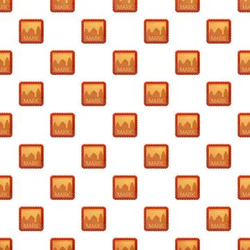Seamless pattern with square cookie mark icons Stock Illustration