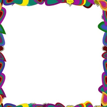 Seamless pattern. Square frames doodles. Vector illustration. Illustration in bl Stock Illustration