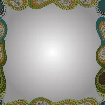 Seamless pattern. Square frames doodles. Illustration in neutral, yellow and whi Stock Illustration