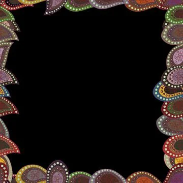 Seamless pattern. Square frames doodles. Vector illustration. Illustration in pu Stock Illustration